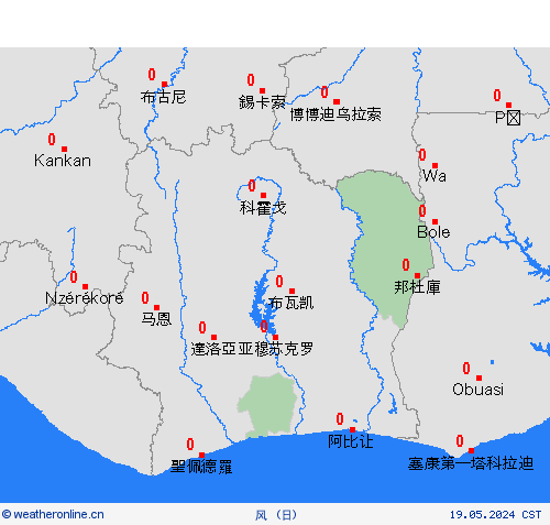 风  科特迪瓦 非洲 预报图