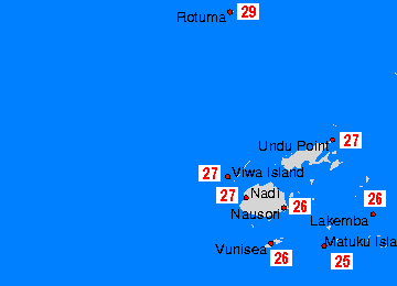Fiji 水温图
