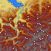 Nearby Forecast Locations - 布盧登茨 - 图
