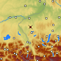 Nearby Forecast Locations - 马蒂希霍芬附近费德基兴 - 图