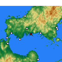 Nearby Forecast Locations - 防府 - 图