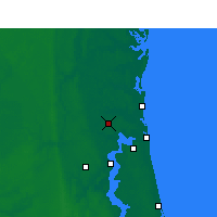 Nearby Forecast Locations - 杰克逊维尔国际机场 - 图