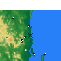Nearby Forecast Locations - 陽光海岸機場 - 图