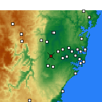 Nearby Forecast Locations - Badgery's Creek - 图
