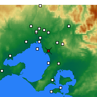 Nearby Forecast Locations - Moorabbin - 图