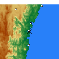 Nearby Forecast Locations - Moruya Heads - 图