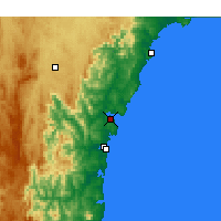 Nearby Forecast Locations - Batemans Bay - 图