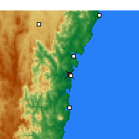 Nearby Forecast Locations - Moruya Airport - 图