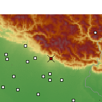 Nearby Forecast Locations - 哈尔德瓦尼-丘姆-卡特戈达姆 - 图