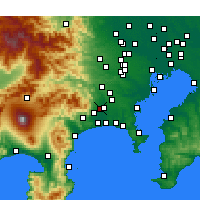 Nearby Forecast Locations - 厚木 - 图
