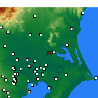 Nearby Forecast Locations - 筑波 - 图