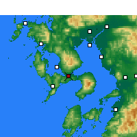 Nearby Forecast Locations - 諫早 - 图