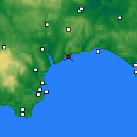 Nearby Forecast Locations - 錫德茅斯 - 图