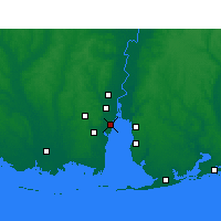 Nearby Forecast Locations - 莫比尔 - 图