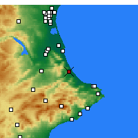 Nearby Forecast Locations - 甘迪亚 - 图
