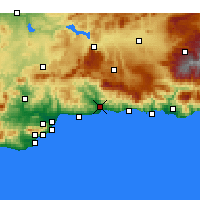 Nearby Forecast Locations - 贝莱斯-马拉加 - 图