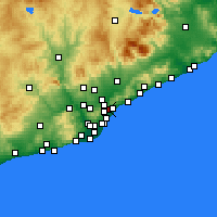 Nearby Forecast Locations - 圣科洛马德格拉梅内特 - 图