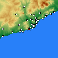Nearby Forecast Locations - 卡斯特利德费尔斯 - 图