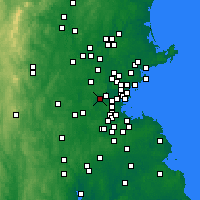 Nearby Forecast Locations - 沃尔瑟姆 - 图