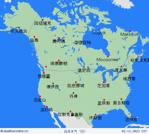 一览表  北美洲 预报图