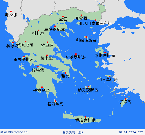 一览表 希腊 欧洲 预报图