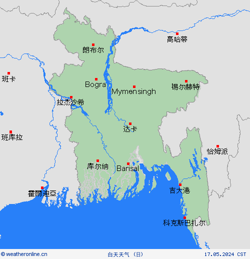 一览表 孟加拉国 亚洲 预报图