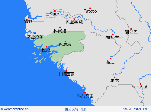 一览表 几内亚比绍 非洲 预报图