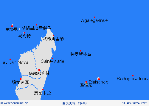 一览表 留尼汪岛 非洲 预报图