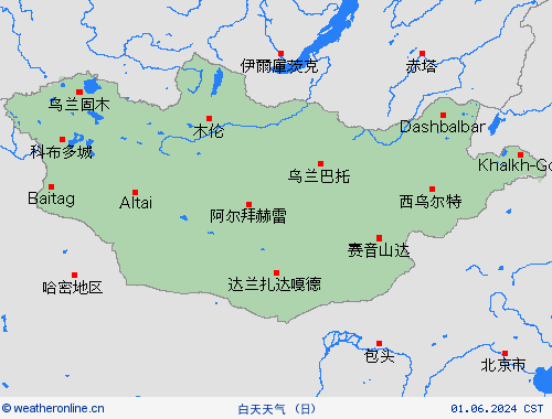 一览表 蒙古 亚洲 预报图