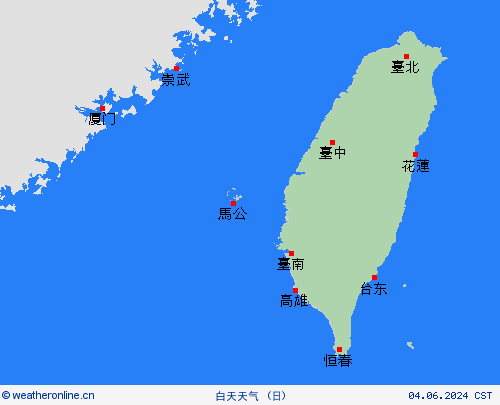 一览表 台湾 亚洲 预报图