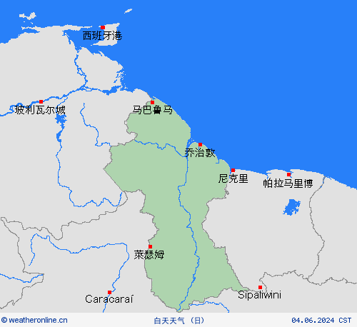 一览表 圭亚那 南美洲 预报图