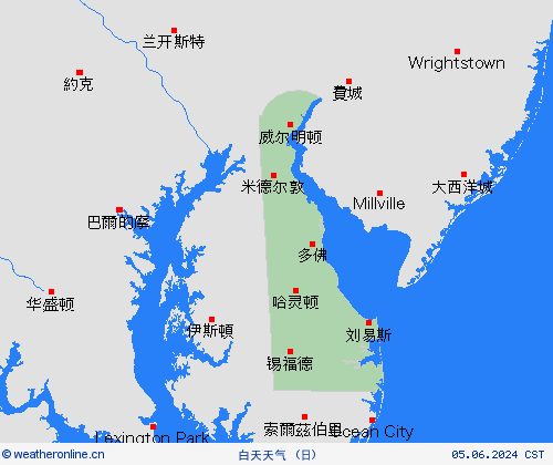 一览表 特拉华 北美洲 预报图