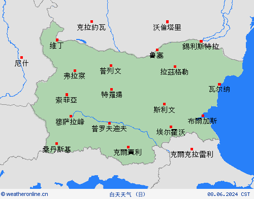 一览表 保加利亚 欧洲 预报图