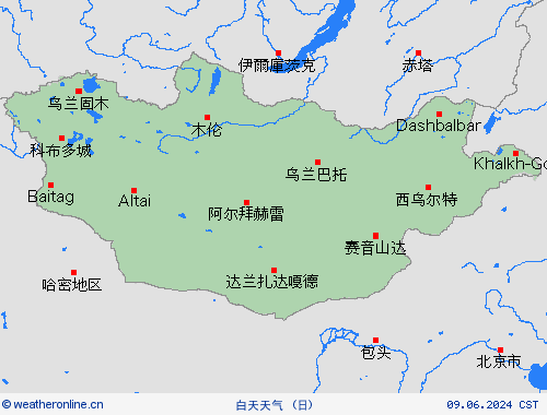 一览表 蒙古 亚洲 预报图