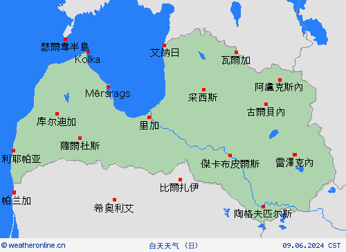 一览表 拉脱维亚 欧洲 预报图