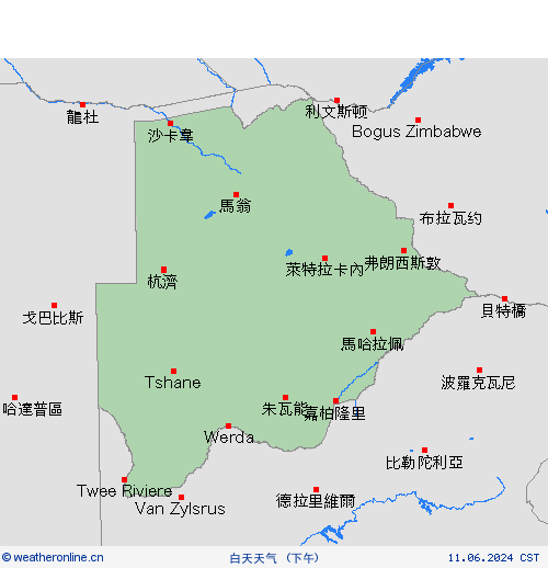 一览表 博茨瓦纳 非洲 预报图