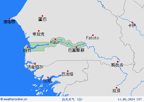 一览表 冈比亚 非洲 预报图