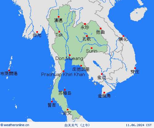 一览表 泰国 亚洲 预报图