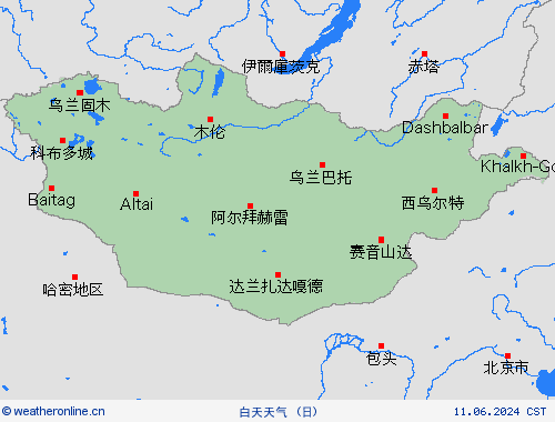 一览表 蒙古 亚洲 预报图