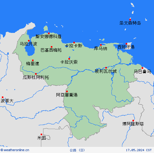 公路 委内瑞拉 南美洲 预报图