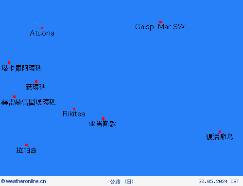 公路 皮特凯恩 大洋洲 预报图