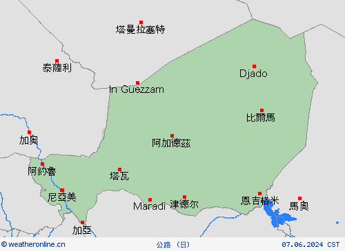 公路 尼日尔 非洲 预报图