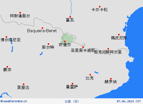 公路 安道尔 欧洲 预报图