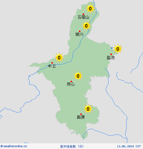 紫外线指数  欧洲 预报图