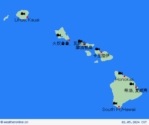 网眼摄像 夏威夷群岛 北美洲 预报图