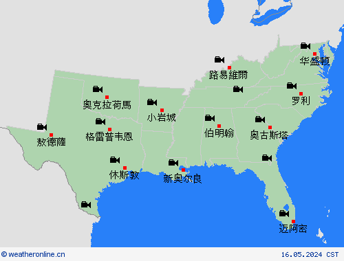 网眼摄像  北美洲 预报图