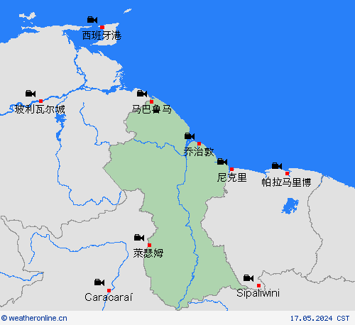 网眼摄像 圭亚那 南美洲 预报图