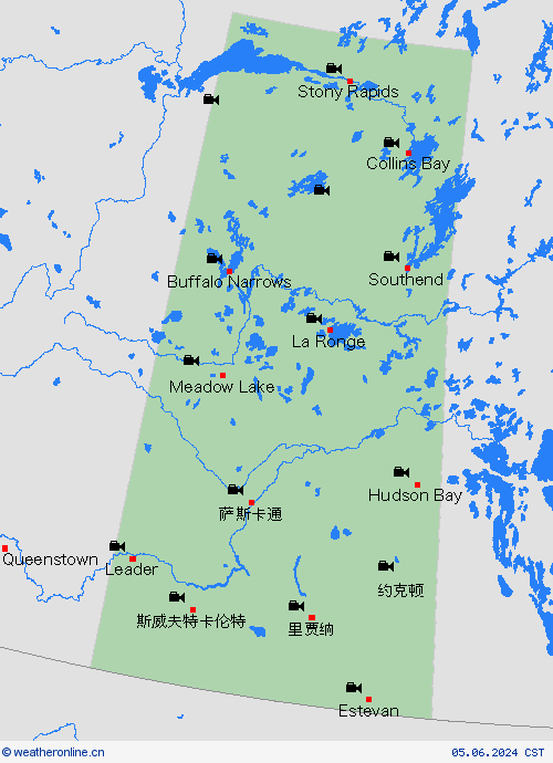 网眼摄像 萨斯喀彻温省 北美洲 预报图