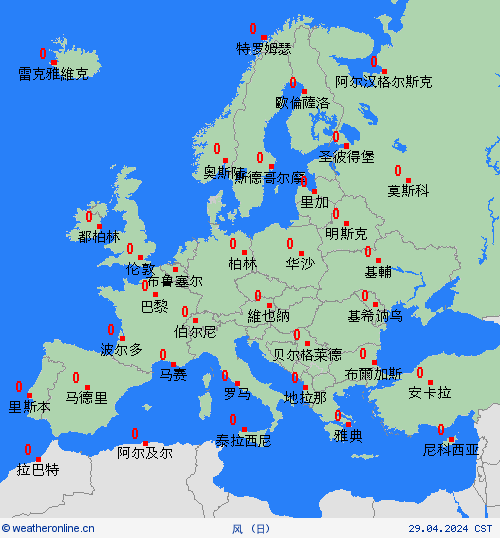 风  欧洲 预报图