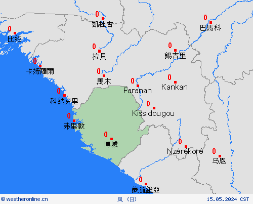 风 塞拉利昂 非洲 预报图